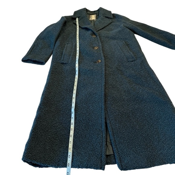 Madewell The Alonzo Coat in Bouclé NN385 Size XXS Green Italian Wool Long Coat - Picture 6 of 16